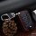 Leather key fob cover case fit for Toyota, Citroen, Peugeot T1 remote key brown