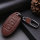 Leather key fob cover case fit for Nissan N6 remote key brown