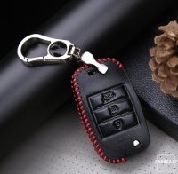 Coque de protection en cuir pour voiture Nissan clé télécommande N8 brun