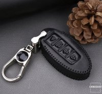 Cover Guscio / Copri-chiave Pelle compatibile con Nissan N8 marrone