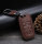 Leather key fob cover case fit for Kia K7 remote key brown
