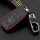 Leder Schlüssel Cover passend für Mercedes-Benz Schlüssel M9 schwarz/rot