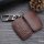 Leather key fob cover case fit for Land Rover, Jaguar LR2 remote key brown