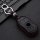 Leather key fob cover case fit for Opel OP16 remote key black