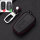 Leather key fob cover case fit for Toyota T6 remote key black