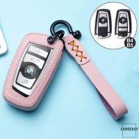 Cover Guscio / Copri-chiave Pelle compatibile con BMW B4, B5 rosa