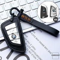 Cover Guscio / Copri-chiave Pelle compatibile con BMW B6, B7 nero