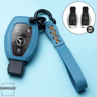 Cover Guscio / Copri-chiave Pelle compatibile con Mercedes-Benz M6, M7 blu