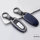 Aluminium, Leder Schlüssel Cover passend für Audi Schlüssel anthrazit/schwarz HEK15-AX7-51