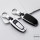 Aluminium, Leder Schlüssel Cover passend für Audi Schlüssel anthrazit/rot HEK15-AX7-31