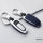 Aluminium, Leder Schlüssel Cover passend für Audi Schlüssel anthrazit/rot HEK15-AX7-31