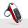 Aluminium, Alcantara Schlüssel Cover passend für Mercedes-Benz Schlüssel chrom/rot HEK31-M9-47