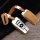 Key case cover FOB (HEK31) for BMW keys - chrome/light brown