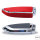 Cover Guscio / Copri-chiave Alluminio, Pelle Alcantara compatibile con BMW B6, B7 cromo/rosso