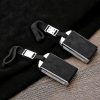 Aluminium, Alcantara Schlüssel Cover passend für Volvo Schlüssel chrom/schwarz HEK31-VL3-29
