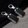Aluminium, Alcantara Schlüssel Cover passend für Volvo Schlüssel chrom/schwarz HEK31-VL3-29