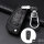 Leather key fob cover case fit for Audi AX3 remote key black/black