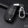 Leather key fob cover case fit for Audi AX3 remote key black/black