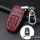 Cover Guscio / Copri-chiave Pelle compatibile con Audi AX2 vino rosso