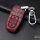 KROKO Leder Schlüssel Cover passend für Audi Schlüssel weinrot LEK44-AX2