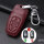 KROKO Leder Schlüssel Cover passend für Audi Schlüssel weinrot LEK44-AX4