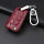 Leather key fob cover case fit for Volkswagen, Audi, Skoda, Seat V3, V3X remote key wine red