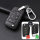 Leather key fob cover case fit for Volkswagen V8X remote key black/black