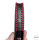 KROKO Leder Schlüssel Cover passend für Nissan Schlüssel schwarz/rot LEK44-N5