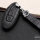 KROKO Leder Schlüssel Cover passend für Nissan Schlüssel schwarz/schwarz LEK44-N6