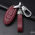 Leather key fob cover case fit for Nissan N6 remote key wine red