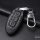 KROKO Leder Schlüssel Cover passend für Nissan Schlüssel schwarz/schwarz LEK44-N7
