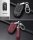 KROKO Leder Schlüssel Cover passend für Honda Schlüssel schwarz/schwarz LEK44-H9