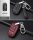 KROKO Leder Schlüssel Cover passend für Honda Schlüssel schwarz/schwarz LEK44-H10