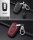 KROKO Leder Schlüssel Cover passend für Hyundai Schlüssel schwarz/schwarz LEK44-D3