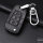 Leather key fob cover case fit for Hyundai D8 remote key black/black