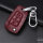 Leather key fob cover case fit for Hyundai D8 remote key wine red