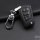 KROKO Leder Schlüssel Cover passend für Toyota Schlüssel schwarz/schwarz LEK44-T1