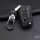 Leather key fob cover case fit for Toyota, Citroen, Peugeot T2 remote key black/black
