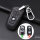 KROKO Leder Schlüssel Cover passend für BMW Schlüssel schwarz/schwarz LEK44-B5