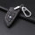 KROKO Leder Schlüssel Cover passend für BMW Schlüssel schwarz/schwarz LEK44-B6