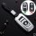 Alu Schlüssel Cover für BMW Schlüssel inkl. Lederband silber HEK34-B4-15