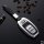 Alu Schlüssel Cover für Audi Schlüssel inkl. Lederband silber HEK34-AX4-15