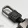 Alu Hartschalen Schlüssel Cover passend für Audi Autoschlüssel silber HEK13-AX6-15