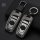 Alu Hartschalen Schlüssel Cover passend für BMW Autoschlüssel silber HEK13-B4-15