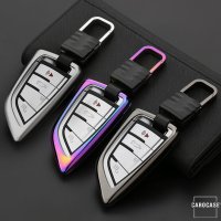 Alu Hartschalen Schlüssel Cover passend für BMW Autoschlüssel mehrfarbig HEK13-B7-55