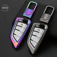 Aluminum key fob cover case fit for BMW B6, B7 remote key rainbow