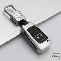 Aluminum key fob cover case fit for Opel OP6, OP7, OP8, OP5 remote key anthracite