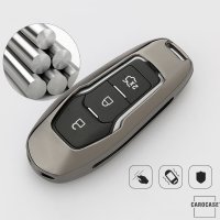 Aluminum key fob cover case fit for Ford F3 remote key anthracite