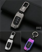 Aluminum key fob cover case fit for Honda H9, H10 remote key silver
