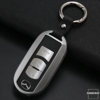 Aluminum key fob cover case fit for Mazda MZ1, MZ2 remote key silver